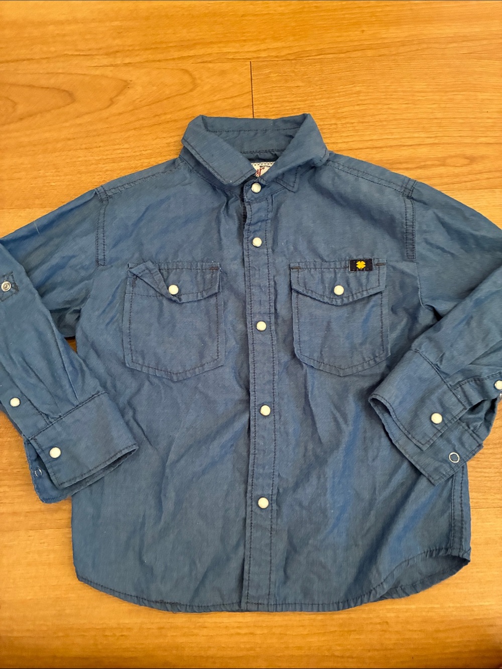 Lucky Brand Blue Denim Snap-Front Shirt